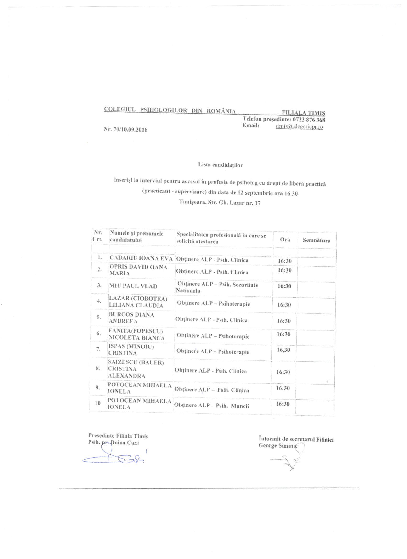 Candidati interviu acces in profesie 12 septembrie 2018 TM.jpg